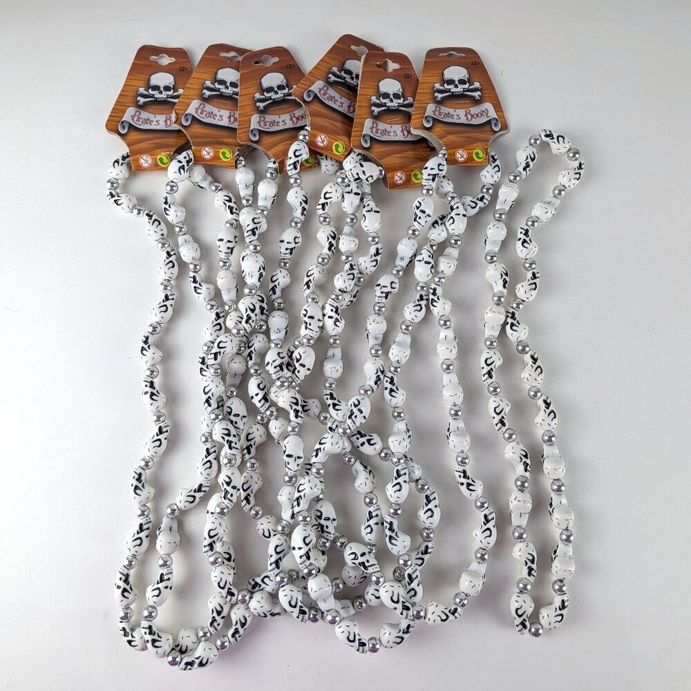 Lot of Pirate Skull Mardi Gras Beads